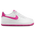 Nike Air Force 1 Low - Boys' Grade School White/Laser Fuchsia