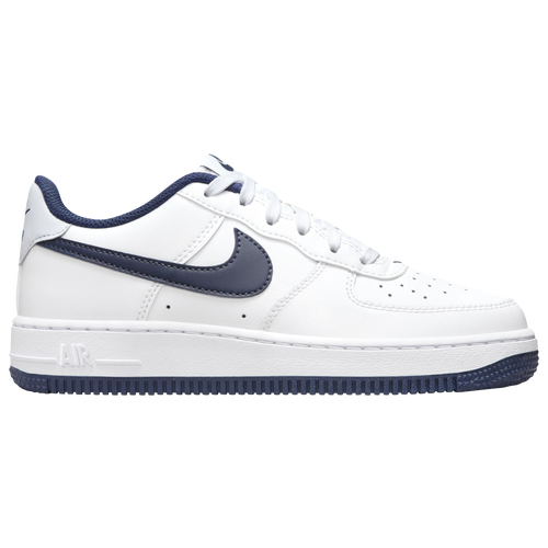 Shop Nike Boys   Air Force 1 Low In White/navy