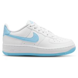 Boys' Grade School - Nike Air Force 1 Low - Blue/White