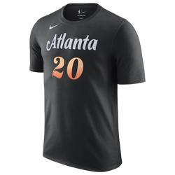 Men's - Nike NBA City Edition Name & Number T-Shirt - Black/White