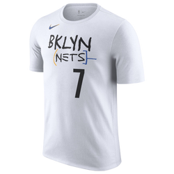 Men's - Nike Nets City Edition Name & Number T-Shirt - White/Black