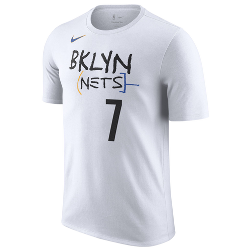 

Nike Mens Kevin Durant Nike Nets City Edition Name & Number T-Shirt - Mens White/Black Size XL