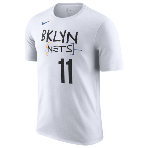 Nike Mens Kyrie Irving  Nets City Edition Name & Number T-shirt In White/black