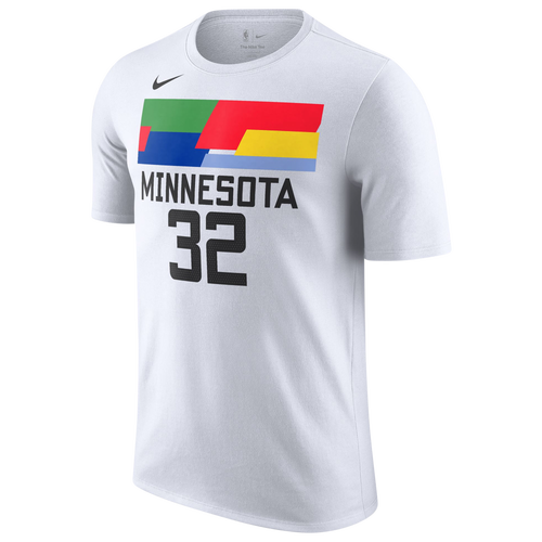 

Nike Mens Karl-Anthony Towns Nike NBA City Edition Name & Number T-Shirt - Mens White/Multi Size M