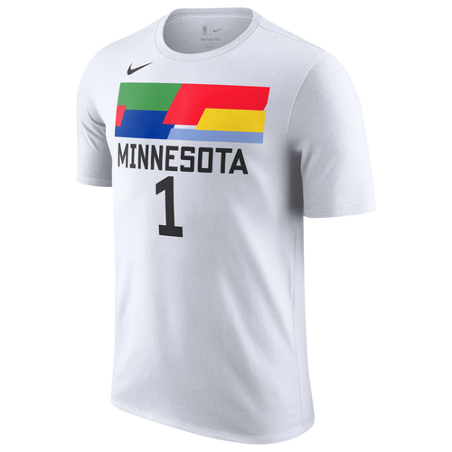 

Nike Mens Nike NBA City Edition Name & Number T-Shirt - Mens White/Multi Size S
