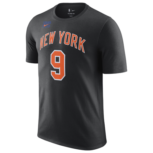 

Nike Mens Rj Barrett Nike Knicks City Edition Name & Number T-Shirt - Mens Orange/Black Size M