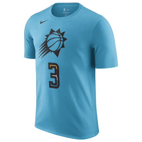 

Nike Mens Nike NBA City Edition Name & Number T-Shirt - Mens Teal/Black Size M