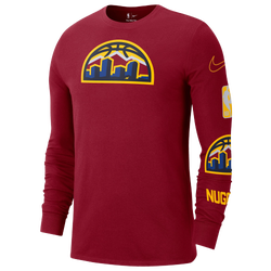 Men's - Nike Nuggets Longsleeve T-Shirt - Red/Black