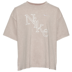 Girls' Grade School - Nike Boy Wash T-Shirt - Beige/White
