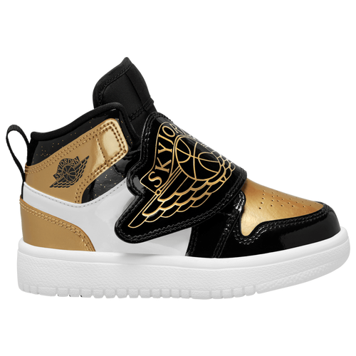 

Boys Preschool Jordan Jordan Sky Jordan 1 - Boys' Preschool Shoe Black/Gold/White Size 03.0