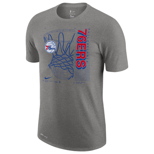 

Nike Mens Philadelphia 76ers Nike 76ers Essential Hoop Performance T-Shirt - Mens Heather Grey Size M