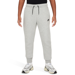 Boys' Grade School - Nike NSW Tech Fleece Pants Extended Sizes - Dk Gray Heather/Black