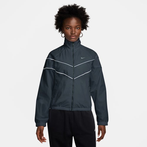 

Nike Womens Nike Windrunner Woven Full-Zip Jacket - Womens Armory Navy/White Size XL