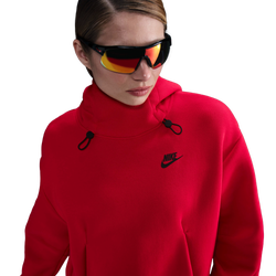 Women's - Nike NSW Tech Fleece OS Hoodie - University Red/Black