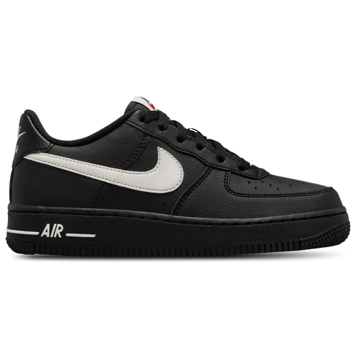 Boys' Grade School - Nike Air Force 1 Low - Black/Phantom Red