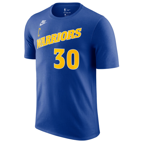 

Nike Mens Stephen Curry Nike Warriors HWC Name & Number T-Shirt - Mens Blue/Yellow Size S