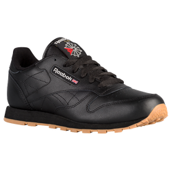 Boys' Grade School - Reebok Classic Leather - Black/Gum