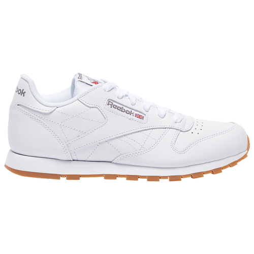 

Reebok Boys Reebok Classic Leather - Boys' Grade School Running Shoes White/Gum Size 4.5