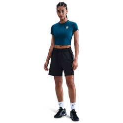 Women's - Nike Sabrina Short Sleeve Crop T-Shirt - Blue Force