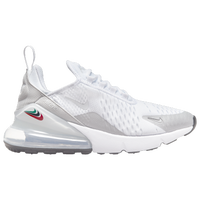 Air max 270 white/metallic silver grade 2024 school kids' shoe