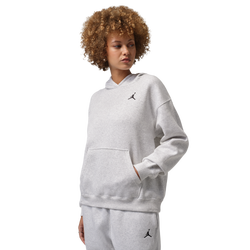 Women's - Jordan Brooklyn Fleece Pullover 24 - Birch Heather/Black