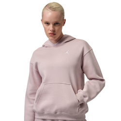Women's - Jordan Brooklyn Fleece Pullover 24 - White/Particle Rose