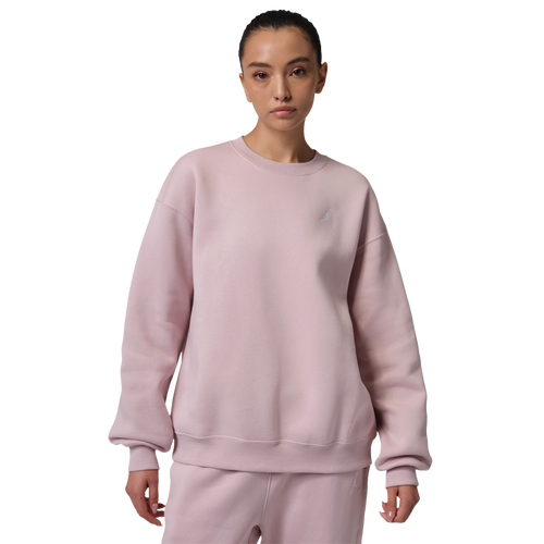 Jordan Brooklyn Fleece Crew - Jordan White/Particle Rose