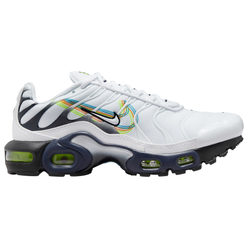 

Boys Nike Nike Air Max Plus - Boys' Grade School Running Shoe White/Black Size 04.0