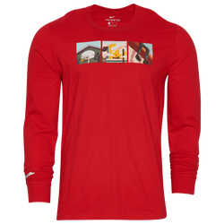 Men's - Nike Heat Wave Longsleeve T-Shirt - Red/Red