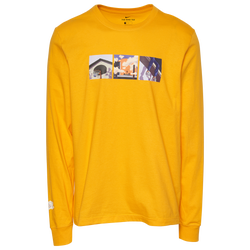 Men's - Nike Heat Wave Longsleeve T-Shirt - Gold/Gold