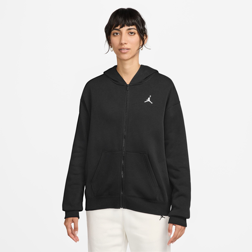 Jordan Womens  Brooklyn Fleece Full-zip 24 In Black