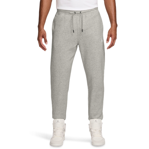MENS - Jordan Brooklyn Fleece Pants - Heather Grey/White