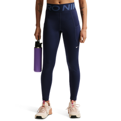 Women's - Nike Pro Dri-FIT High Rise SCLPT 7/8 Tights - Midnight Navy/White