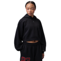 Jordan Brooklyn Fleece MC NG 26 Crop Pullover Hoodie - Jordan Black/Red