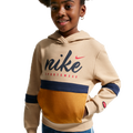 Nike NSW Club Fleece BB Hoodie - Nike Desert Ochre/Midnight Navy Linen