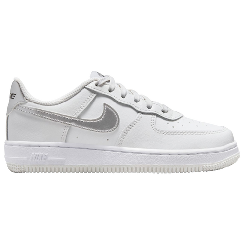 

Boys Preschool Nike Nike Air Force 1 EZ-ON SE - Boys' Preschool Basketball Shoe White/Silver/Grey Size 01.5