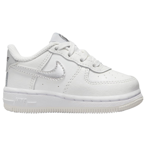 

Boys Nike Nike Air Force 1 Low EasyOn SE - Boys' Toddler Basketball Shoe White/Grey/Silver Size 10.0