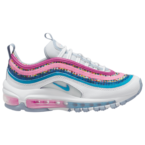 

Nike Girls Nike Air Max 97 SE - Girls' Grade School Shoes White/Blue Lightning/Active Fuchsia Size 07.0