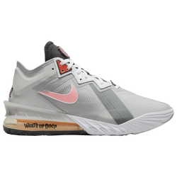 Men's - Nike LeBron XVIII Low - Grey/Orange
