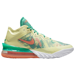 Men's - Nike LeBron XVIII Low - White/Orange/Green