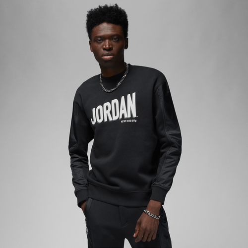 

Jordan Mens Jordan Flight MVP Fleece Crew - Mens Black/Phantom Size M