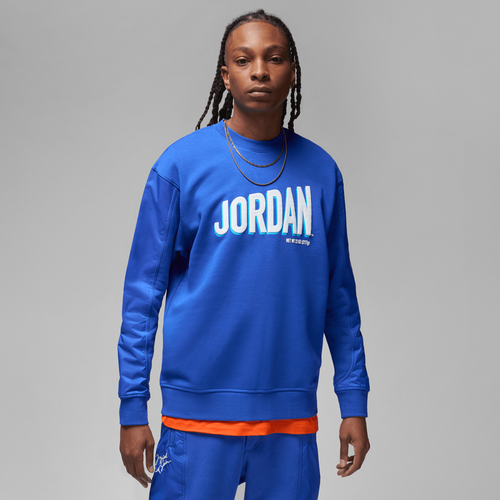 

Jordan Mens Jordan Flight MVP Fleece Crew - Mens Game Royal/White Size M