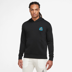 Men's - Jordan MVP HBR Fleece Pullover - Black/Rush Orange