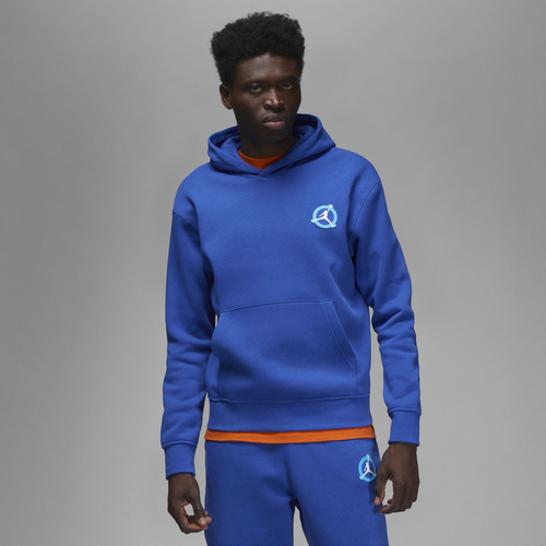 

Jordan Mens Jordan MVP HBR Fleece Pullover - Mens Game Royal/Rush Orange Size M