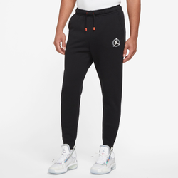 Men's - Jordan Flight MVP HBR Fleece Pants 2 - Black/Rush Orange