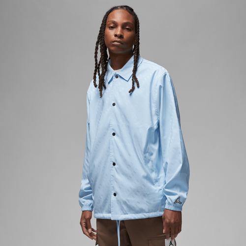 

Jordan Mens Jordan Essential Statement Coaches Jacket - Mens Ice Blue/Sail Size 3XL