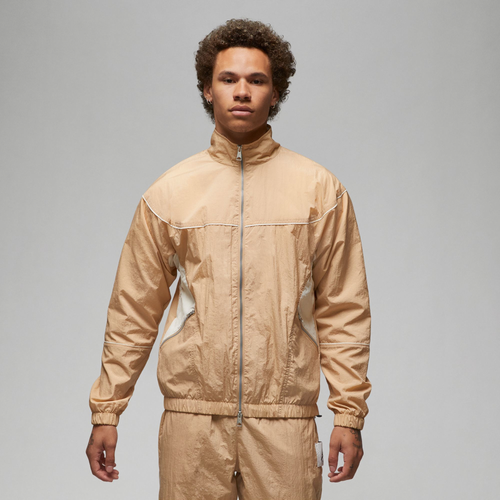 Shop Jordan Mens  Statement Warm-up Jacket In Beige/beige
