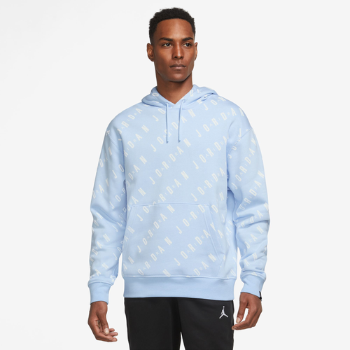 

Jordan Mens Jordan Essential All Over Print Fleece Pullover - Mens Blue/Black Size XL
