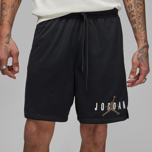 

Jordan Mens Jordan Essential Mesh GFX Shorts - Mens Black Size XL