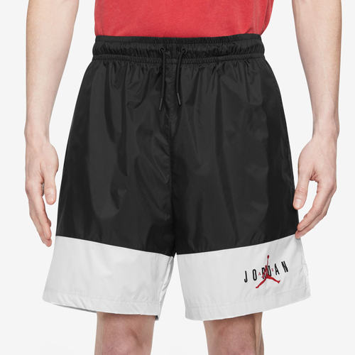 Jordan Mens  Essential Woven Shorts In Black/white/red